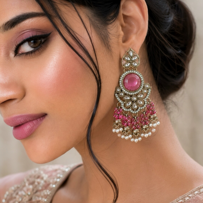 Sidya Earrings - Onion Pink
