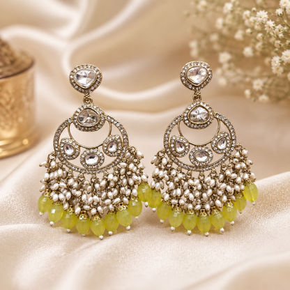 Tripti Chandbali - Olive Green