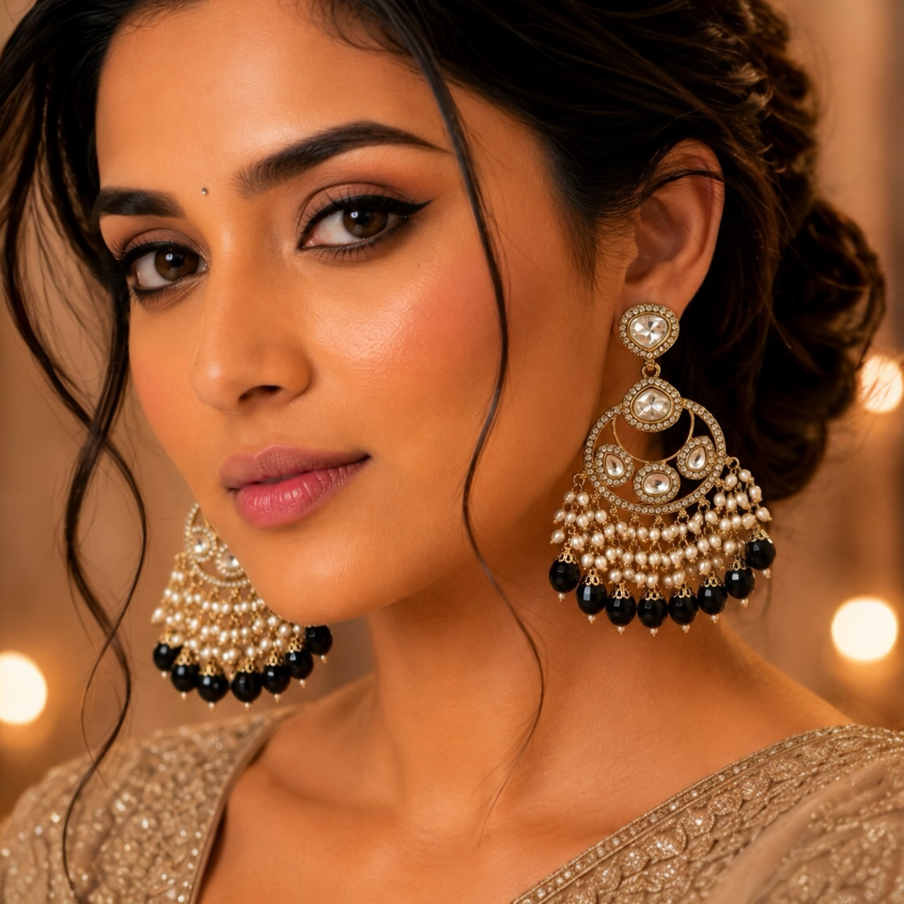 Tripti Chandbali - Black