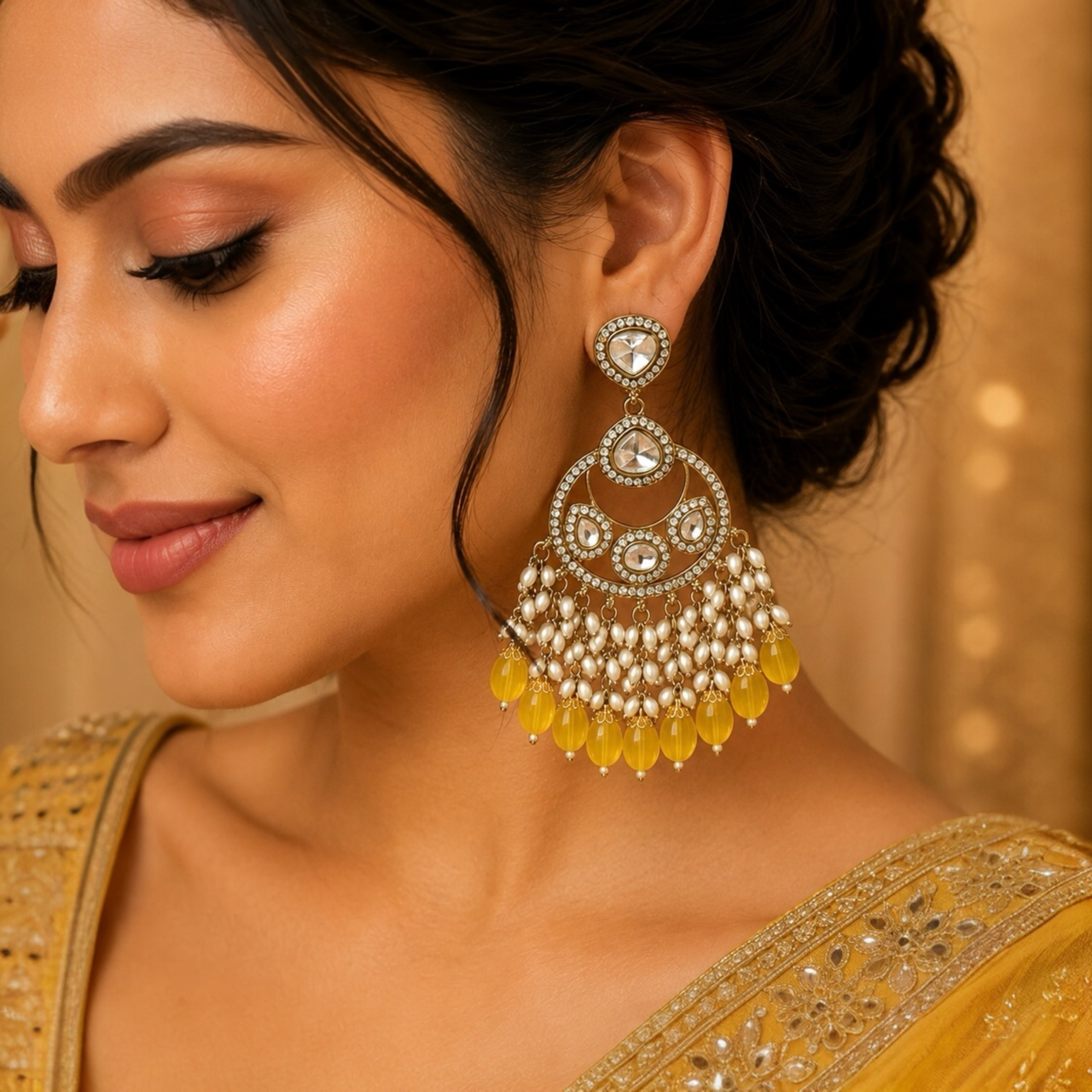 Tripti Chandbali - Yellow
