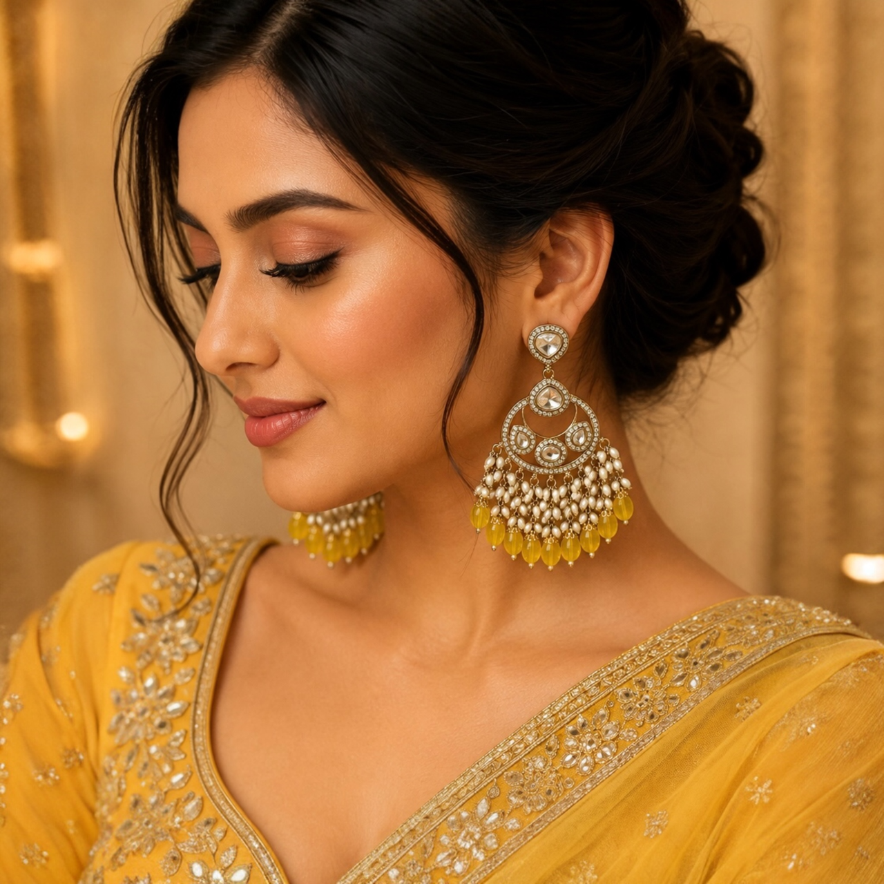 Tripti Chandbali - Yellow