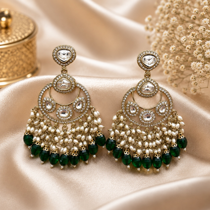 Tripti Chandbali - Bottle Green