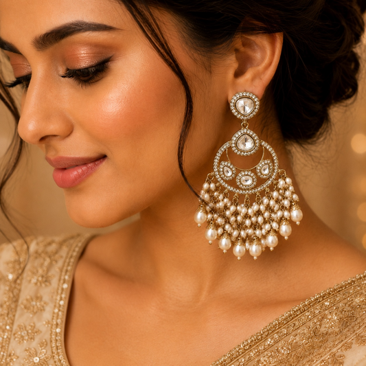 Tripti Chandbali - White
