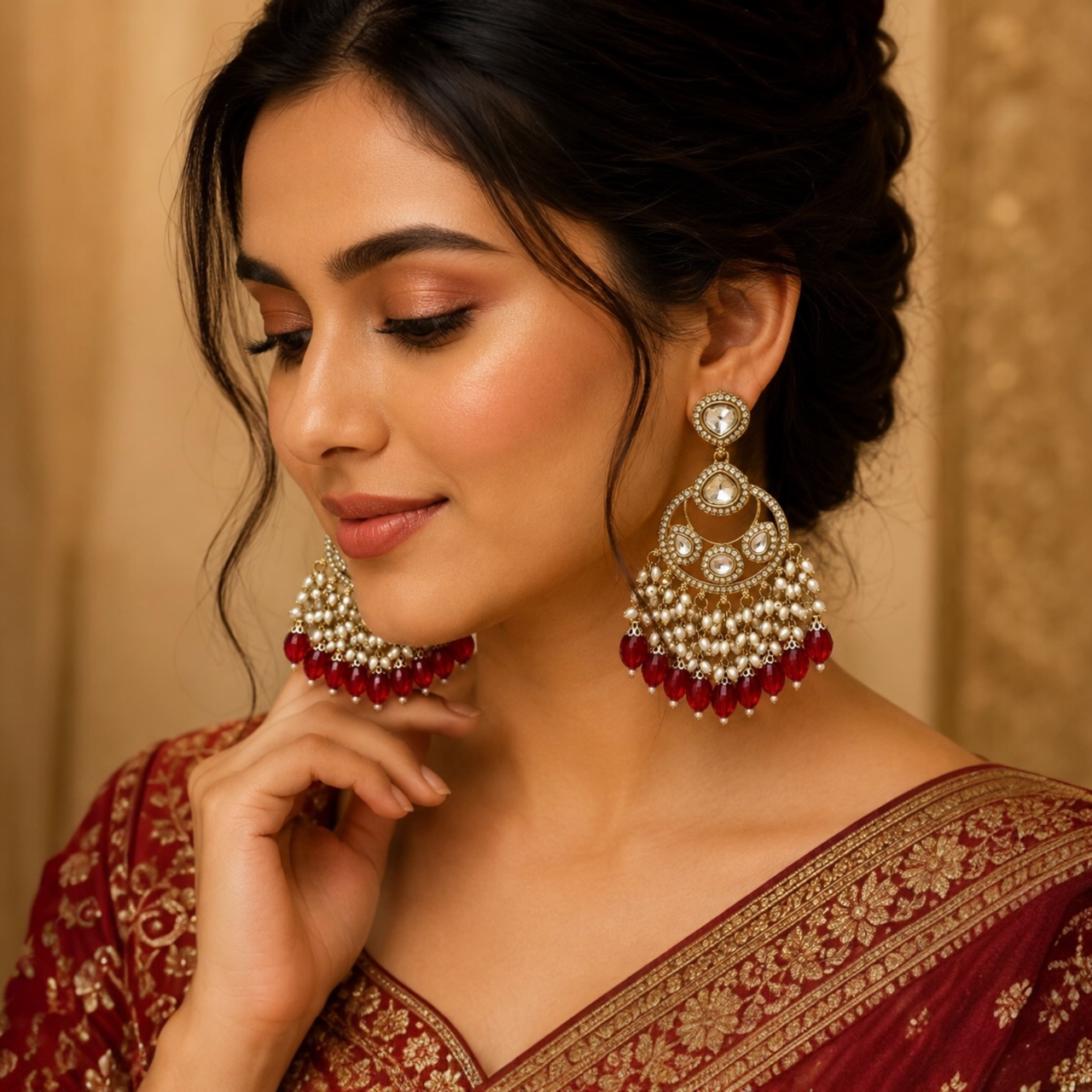 Tripti Chandbali - Red