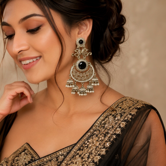 Ritika Earrings - Black