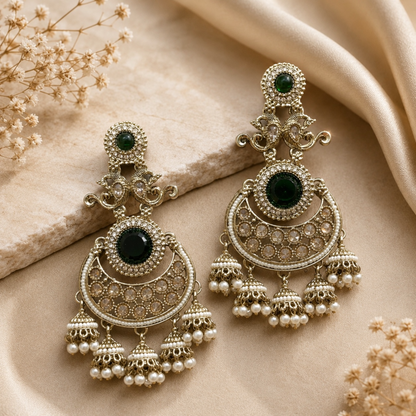 Ritika Earrings - Green