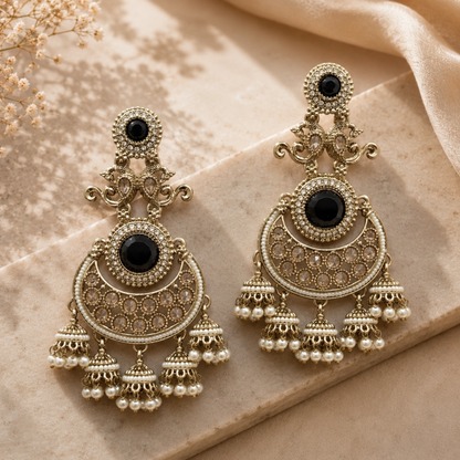 Ritika Earrings - Black