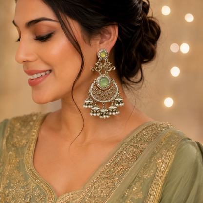 Ritika Earrings - Pista Green