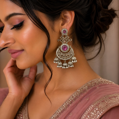 Ritika Earrings - Onion Pink