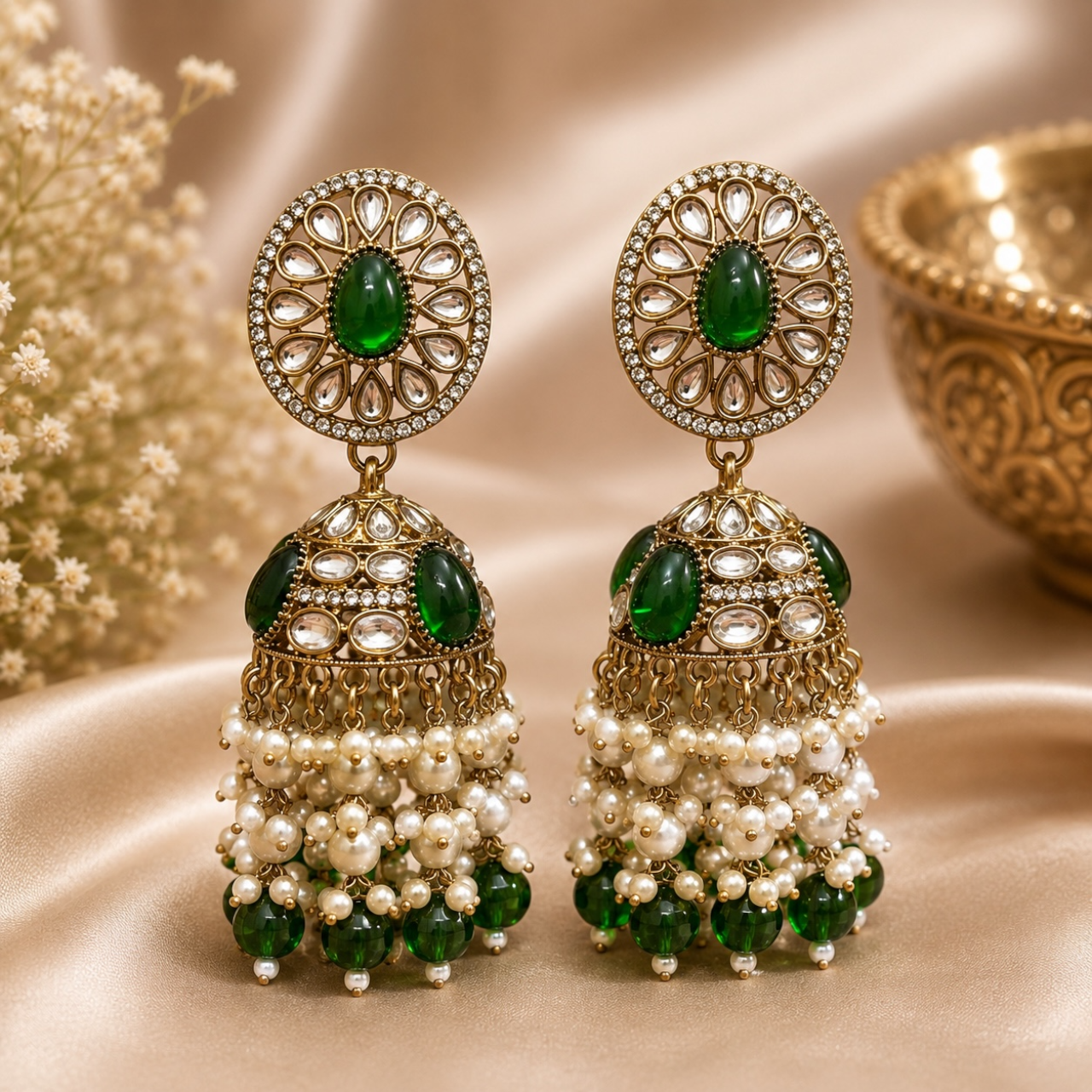 Saba Jhumki - Green