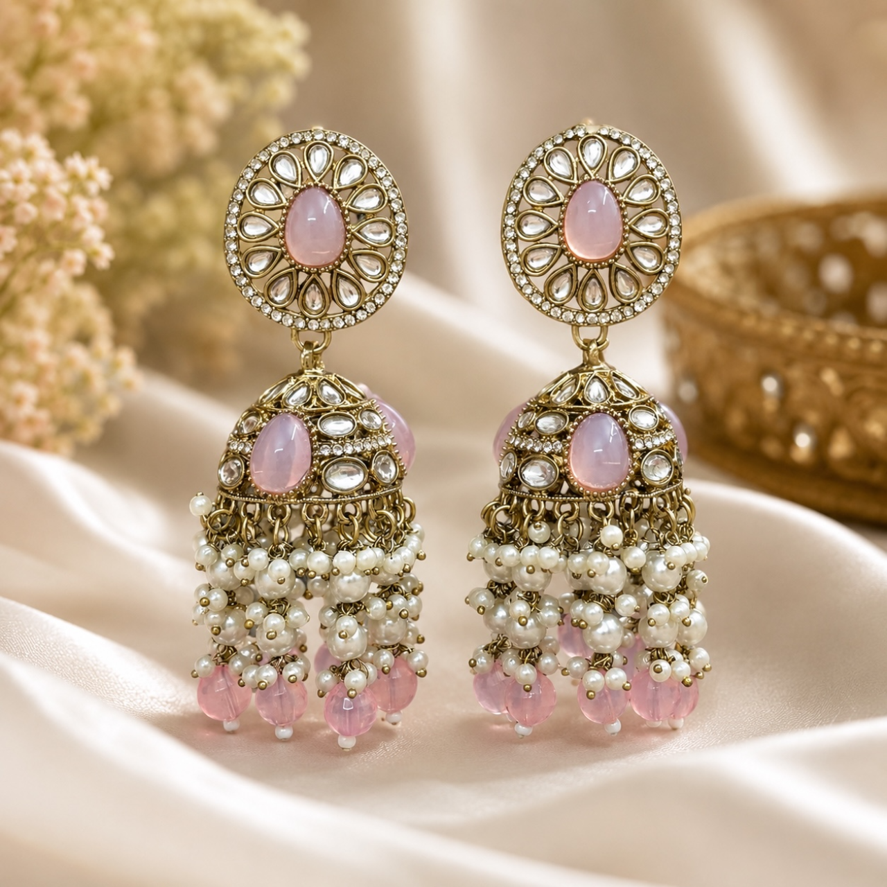 Saba Jhumki - Baby Pink