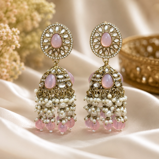 Saba Jhumki - Baby Pink