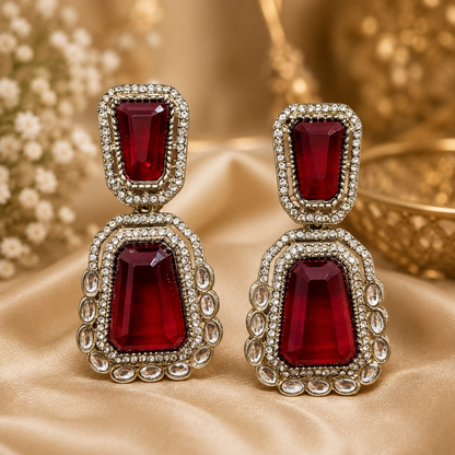Zeenat Earrings - Red