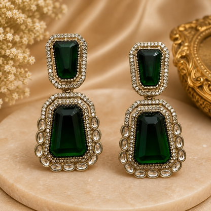 Zeenat Earrings - Green