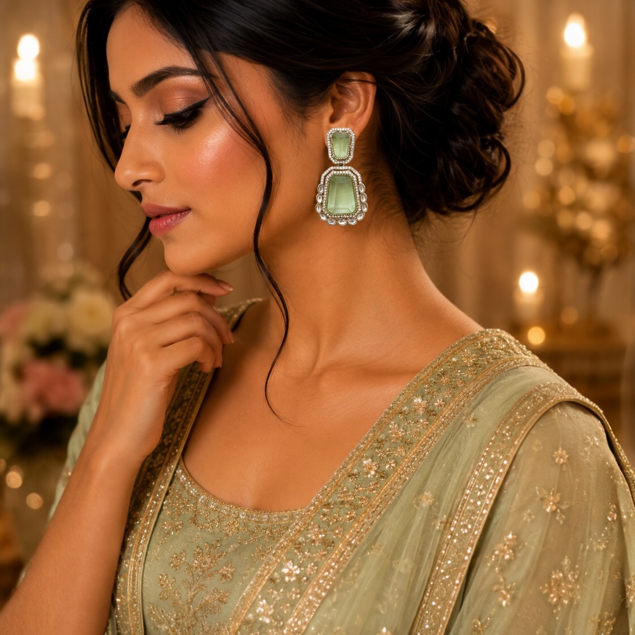 Zeenat Earrings - Pista