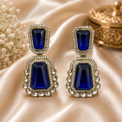 Zeenat Earrings - Blue