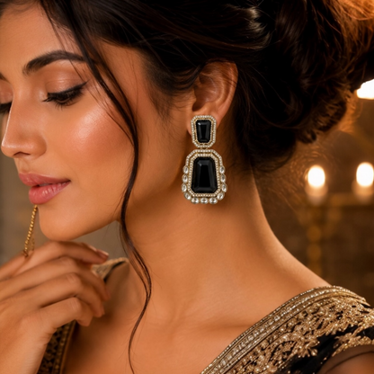 Zeenat Earrings - Black