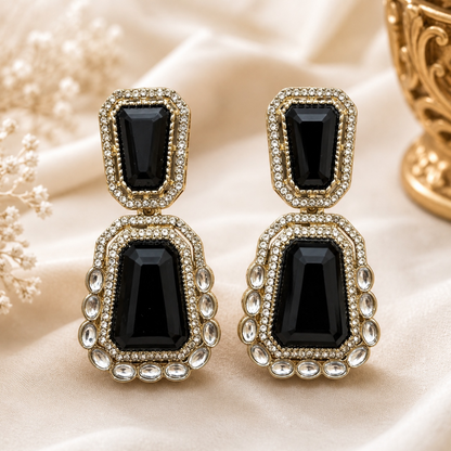 Zeenat Earrings - Black