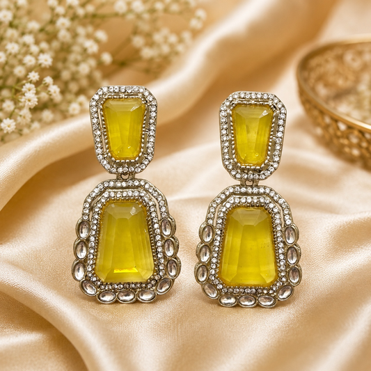 Zeenat Earrings - Yellow