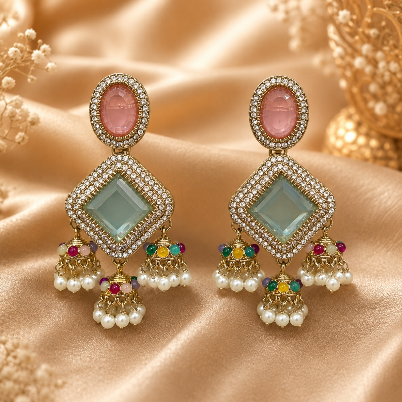 Navya Earrings - Multi
