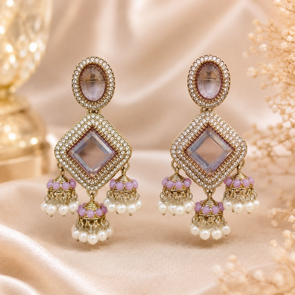 Navya Earrings - Lavender