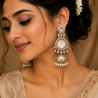 Shilpa Jhumki - White