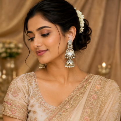 Shilpa Jhumki - White