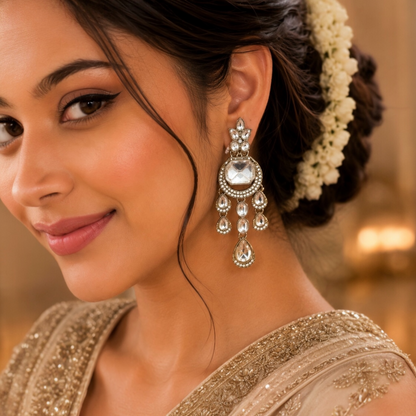 Prajakta Earrings - White