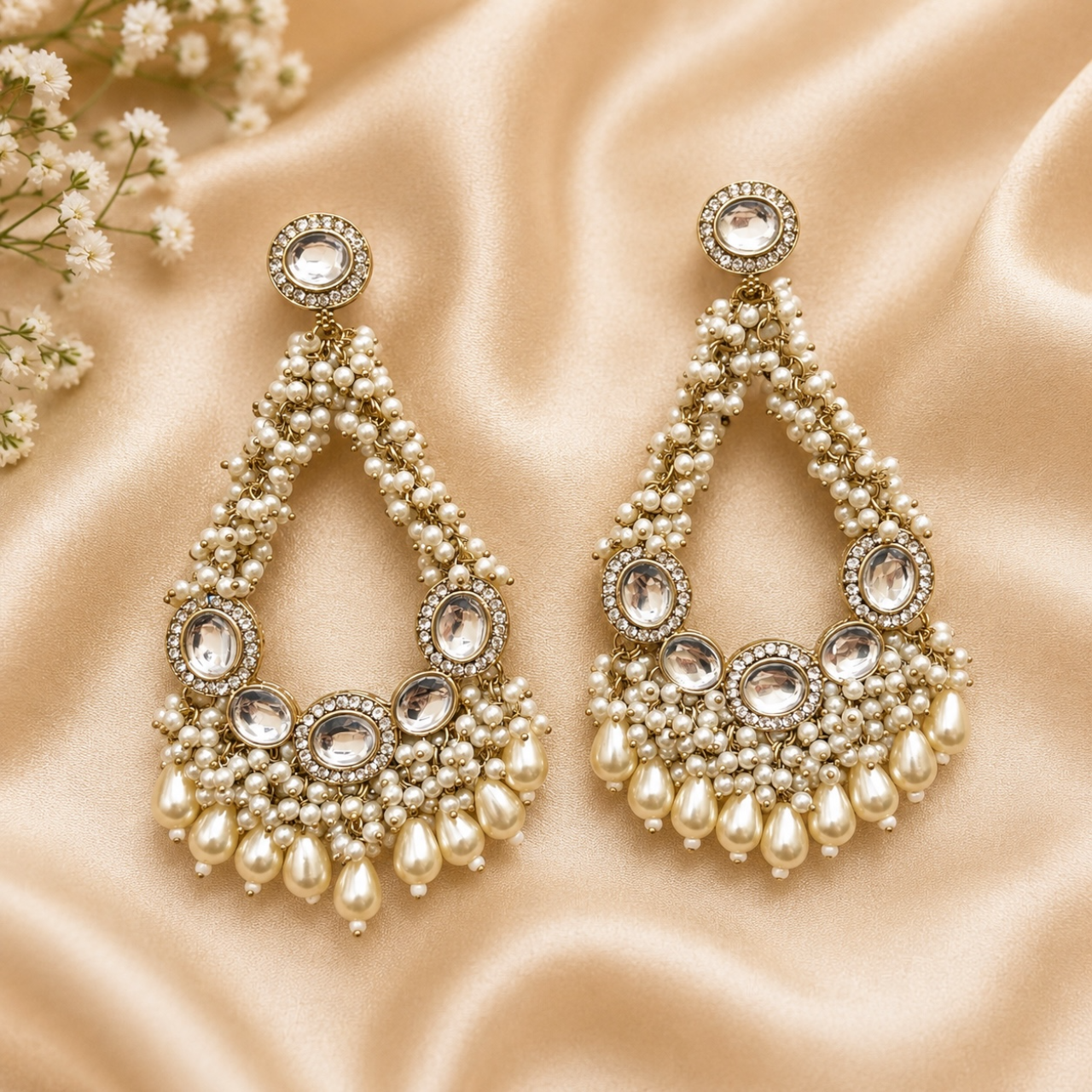 Saryu Earrings - White