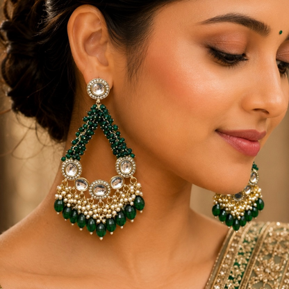 Saryu Earrings - Green