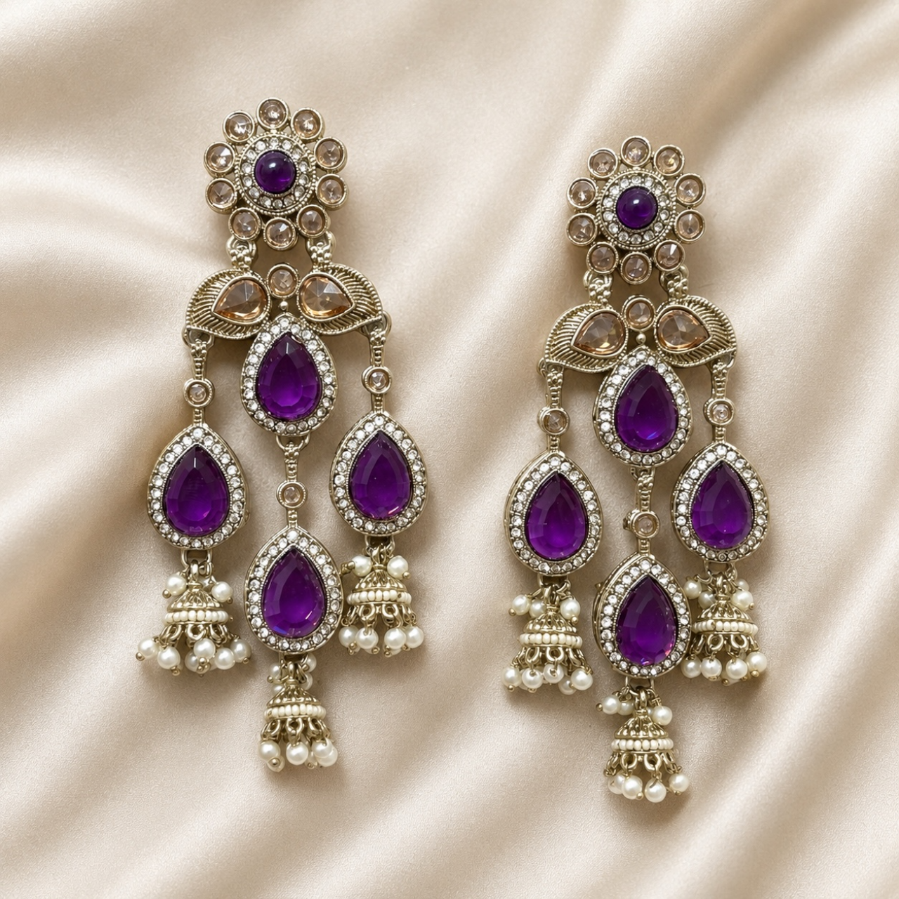 Mahi Earrings - Purple