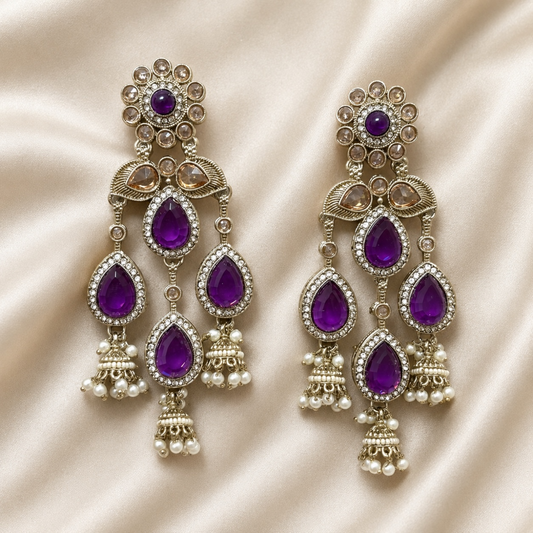 Mahi Earrings - Purple