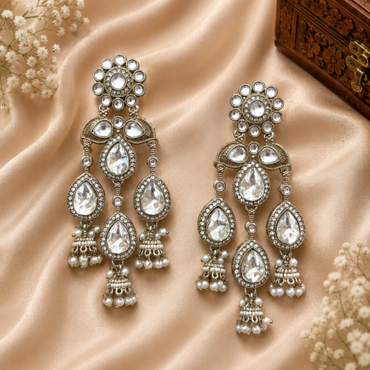Mahi Earrings - White