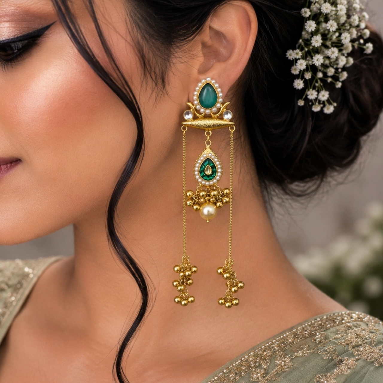 Ana Earrings - Mint