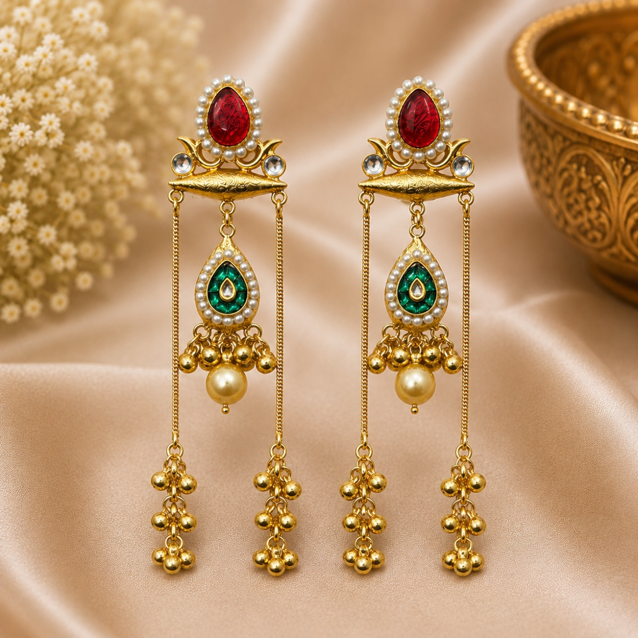 Ana Earrings - Red