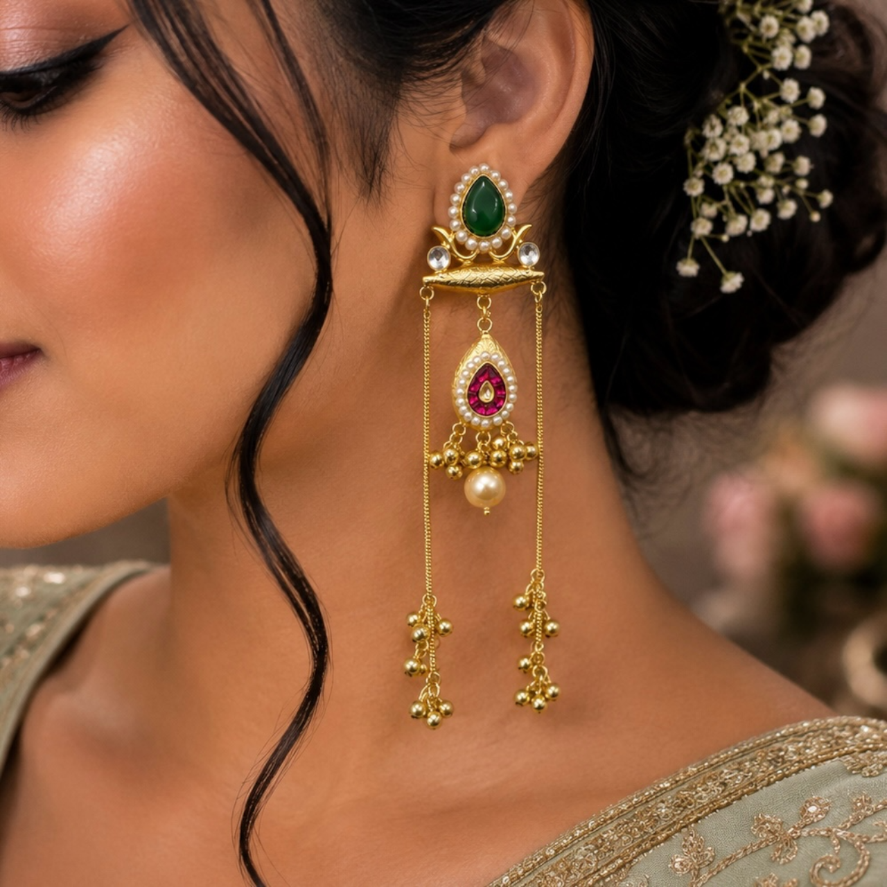 Ana Earrings - Green