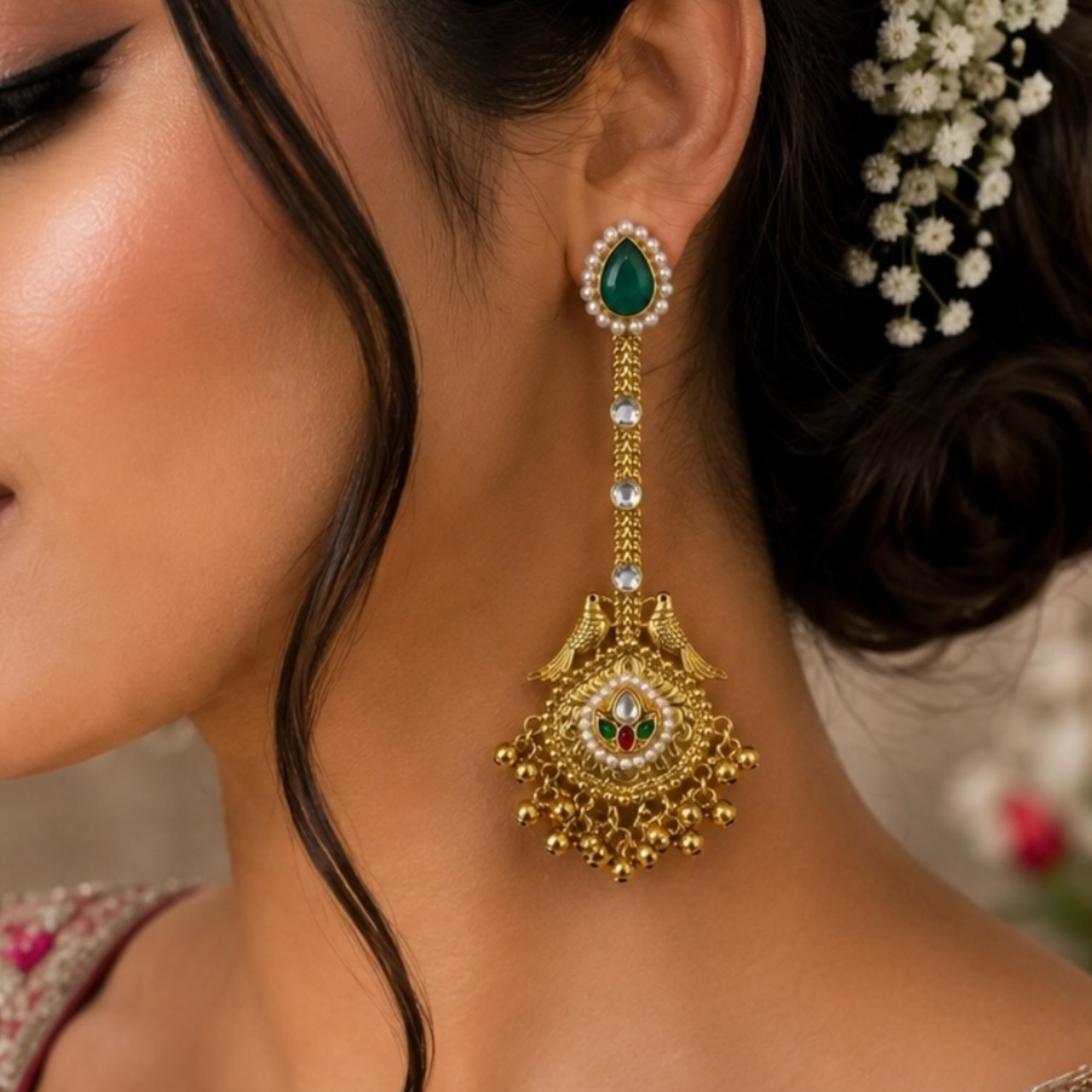 Vanshika Earrings - Mint