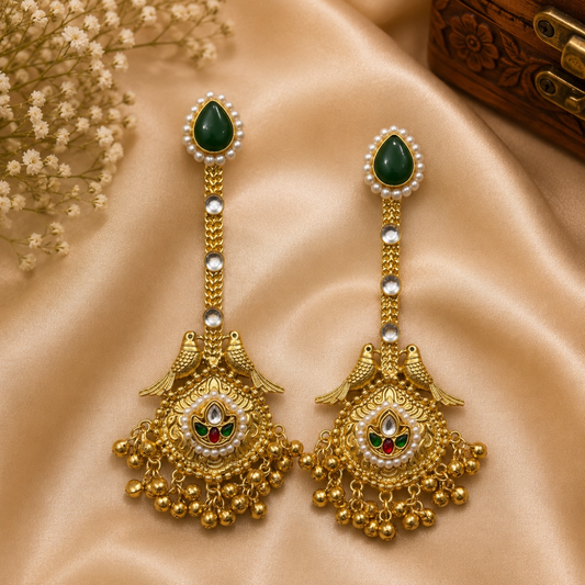 Vanshika Earrings - Green