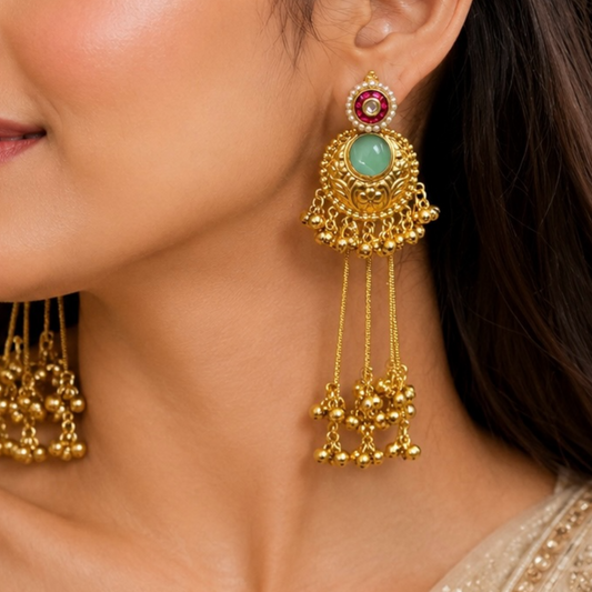 Saira Earrings - Mint