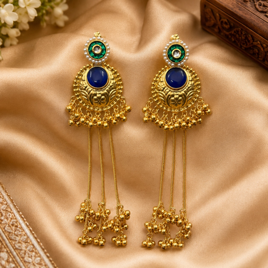 Saira Earrings - Blue