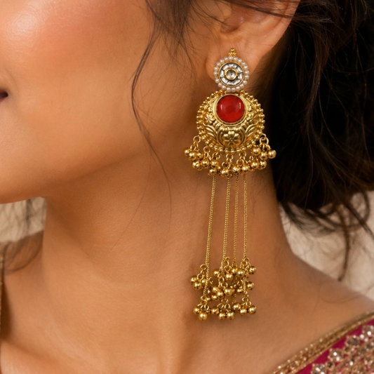 Saira Earrings - Orange