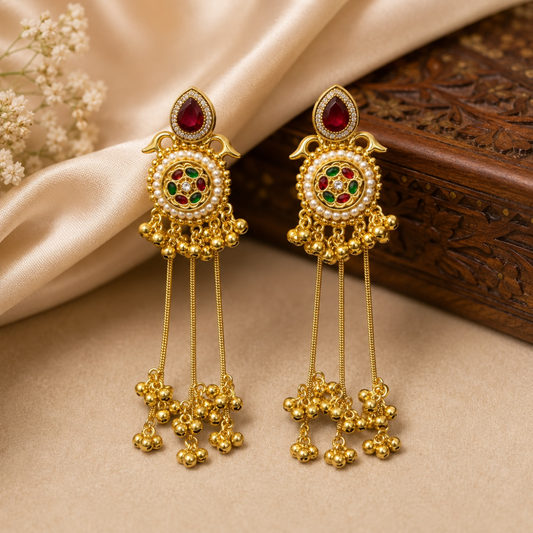 Lily Earrings - Red