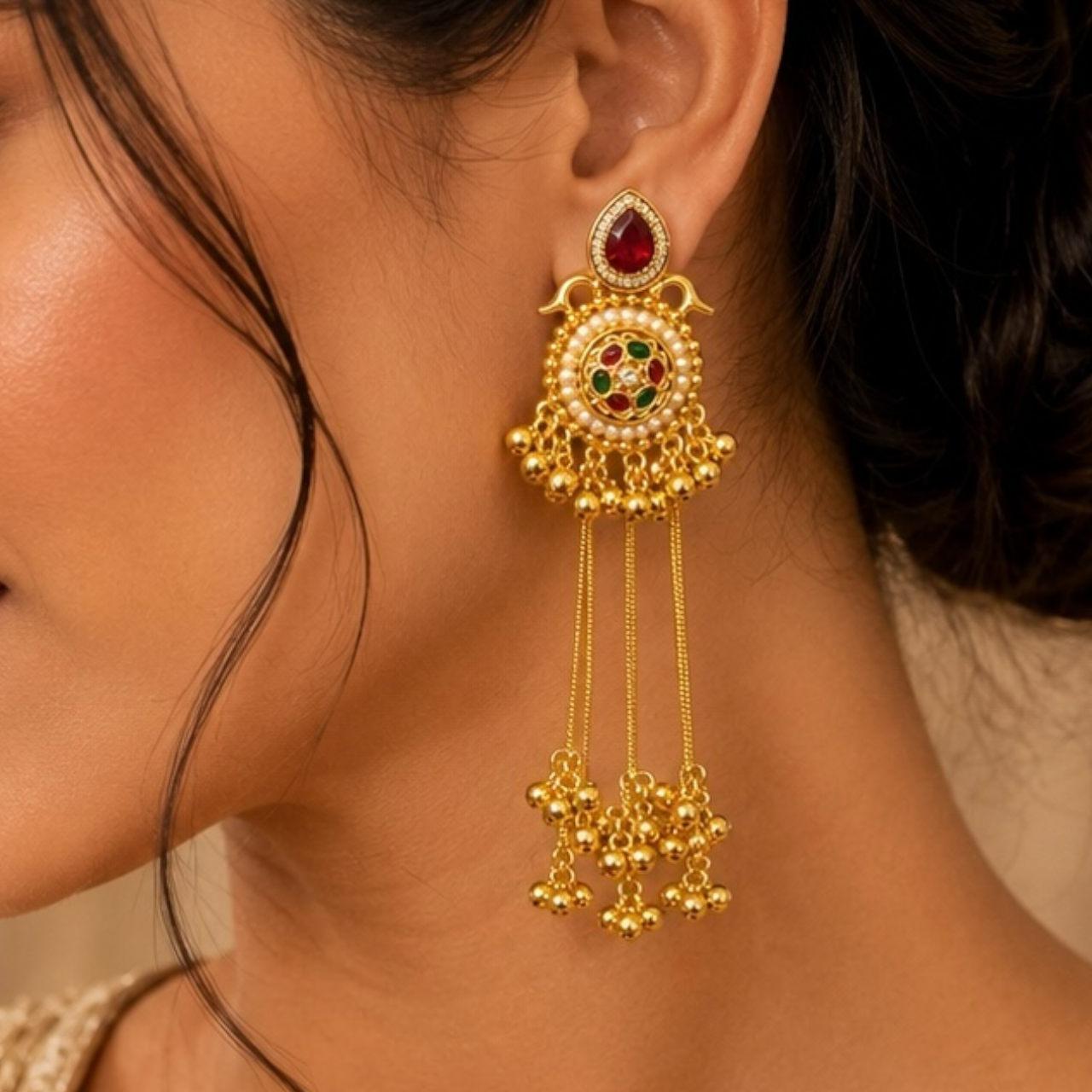 Lily Earrings - Red