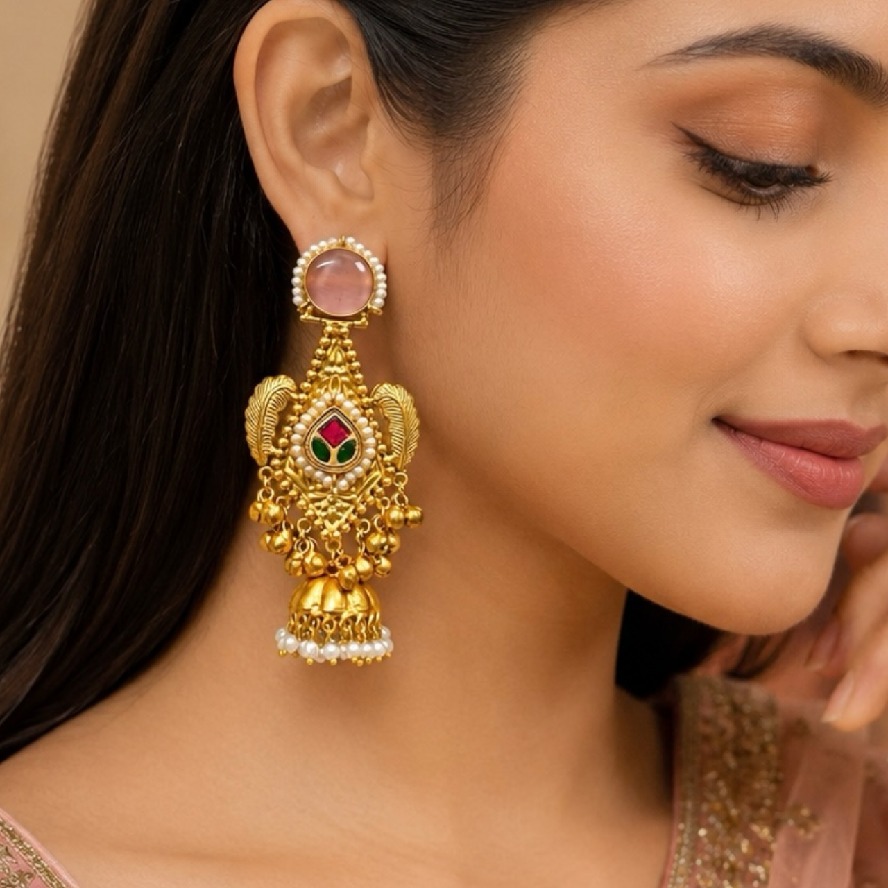 Bella Earrings - Pink