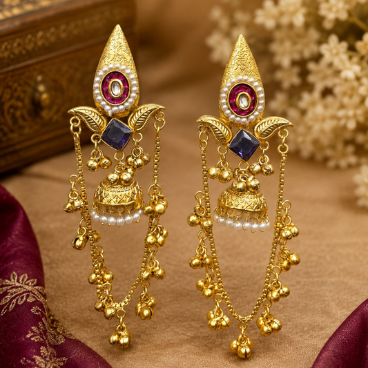 Yashna Earrings - Purple