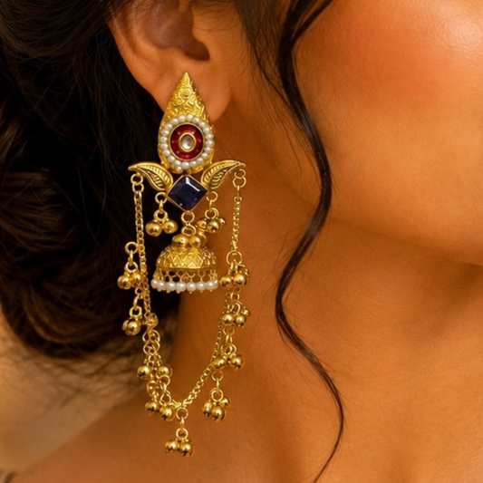 Yashna Earrings - Purple