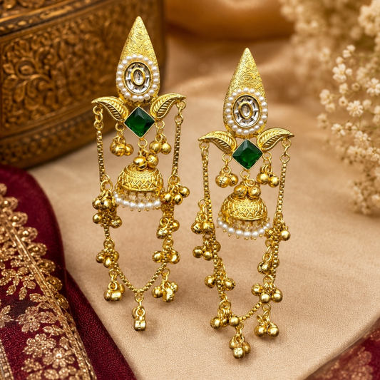 Yashna Earrings - Green