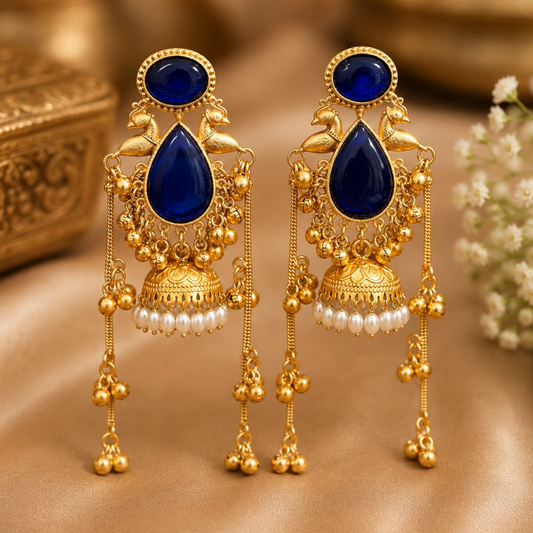 Swati Earrings - Blue
