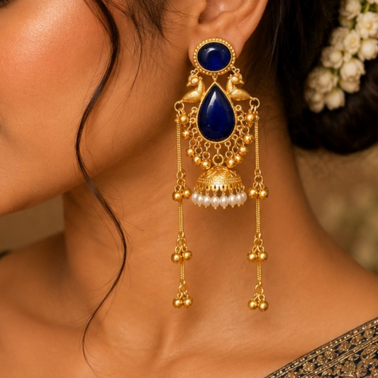 Swati Earrings - Blue
