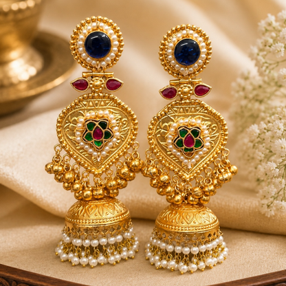 Mahima Earrings - Blue